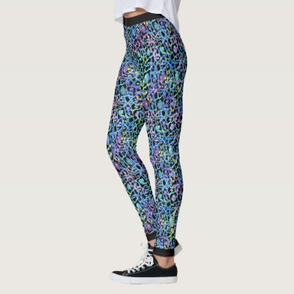 Cosmic Lace Leggings Pastel with Black