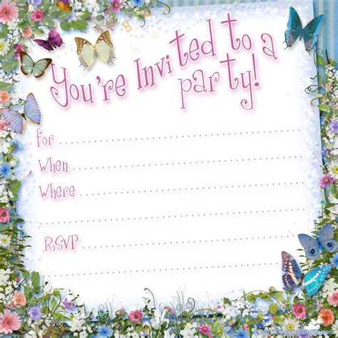  butterfly birthday invitations template bagvania free printable