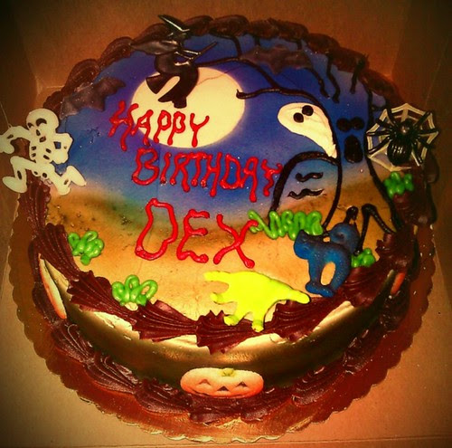 Halloween birthday cake
