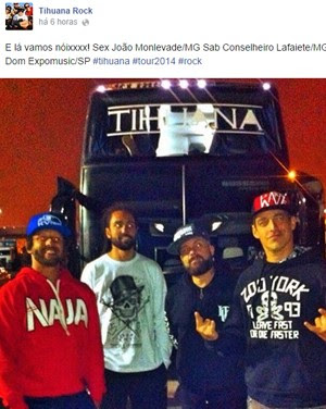 Integrantes da Banda Tihuana têm apresentação marcada para esta sexta-feira em João Monlevade (Foto: Reprodução Facebook)
