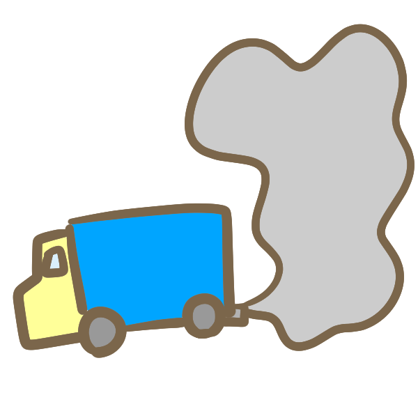 排気ガスのイラスト かわいいフリー素材が無料のイラストレイン