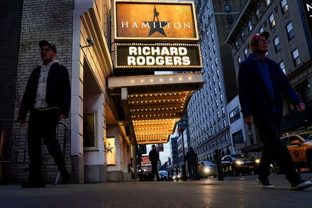 The Broadway production of ‘Hamilton’ cancels all performances this week.
