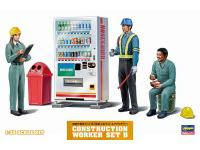 Hasegawa 1/35 CONSTRUCTION WORKER SET B (3 Resting Figure set & Accessories) (WM06) English Color Guide & Paint Conversion Chart - i0