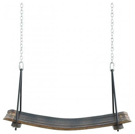 Retired Wine Barrel Swing traditional outdoor swingsets