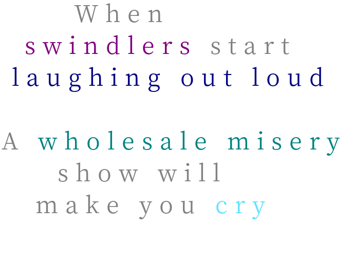 ペテン師が笑う頃に 歌詞 英語 初音ミク When Swindlers Start Laughing Out あさ さんの明朝体デコメ