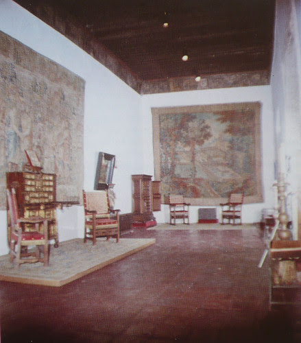 Palacio de Fuensalida en 1979. Salón grande de la planta alta. Cubierta de par y nudillo.
