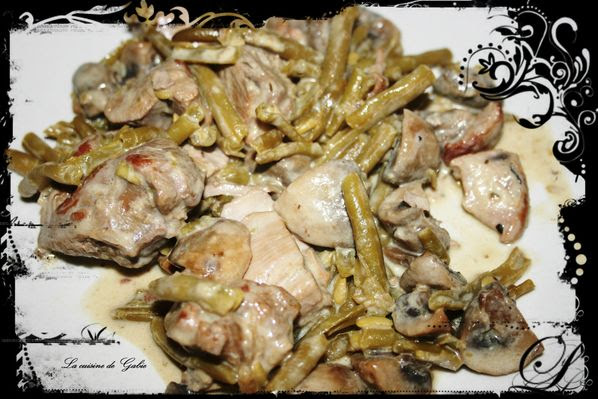Dinde Creme Champignons Et Haricots Vert