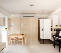 As soon as you walk in, you're immediately met with wood everywhere you turn.