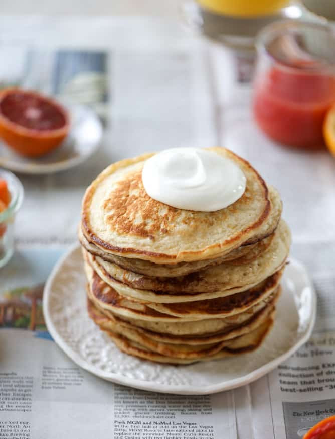 Greek Yogurt Pancakes Greek Yogurt Pancakes With Warm Winter Citrus