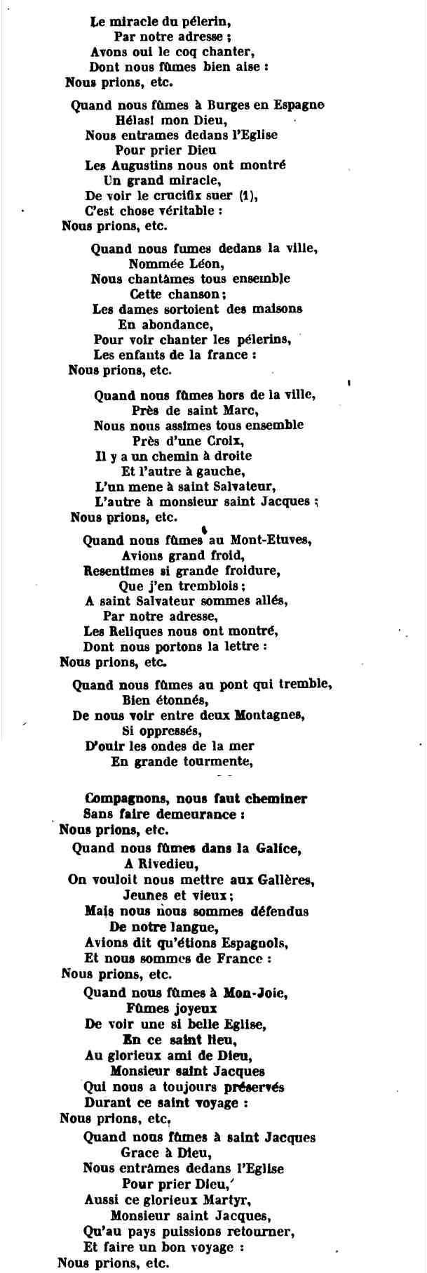 Chansons De Compostelle Ou De Pelerins