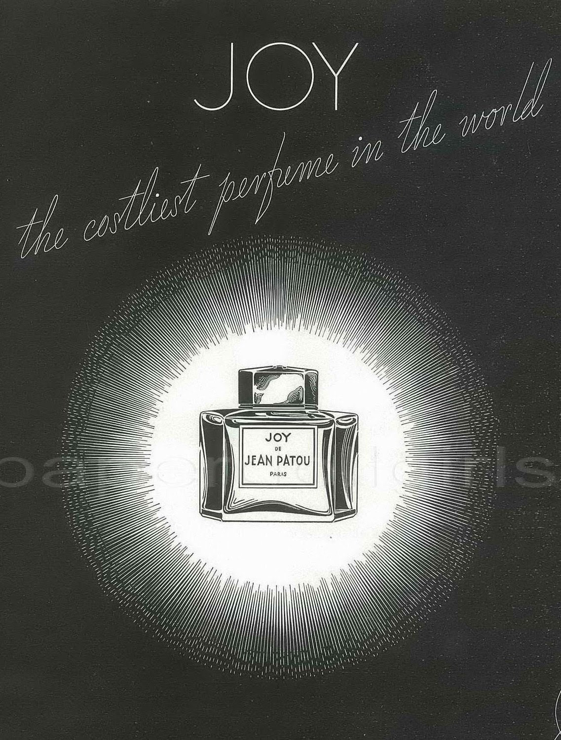 Harpers Bazaar 1936 Magazine Advertisement JOY Perfume by JEAN PATOU Perfumes Paris