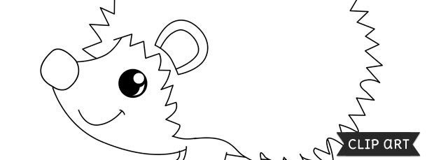 Hedgehog Template Clipart