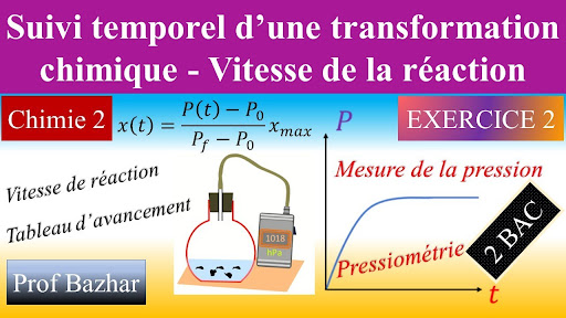 exercice 2 Suivi temporel d’une transformation chimique - Vitesse de la réaction 2 bac biof