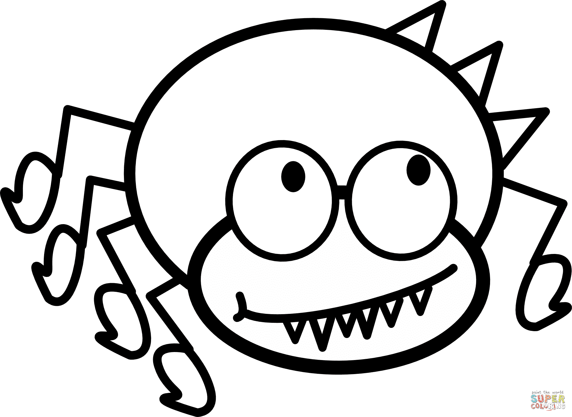 Spider coloring pages to download and print for free