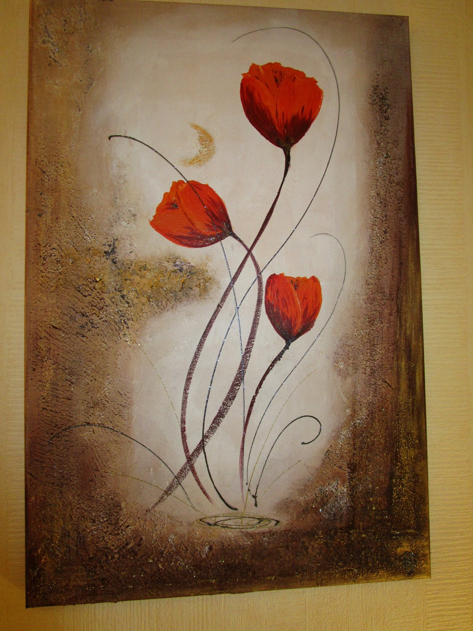 Tableau acrylique Le temps des tulipes la peinture en Tableau acrylique Le temps des tulipes la peinture en