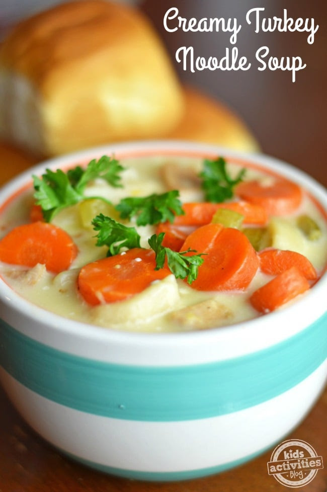 creamy turkey noodle soup1