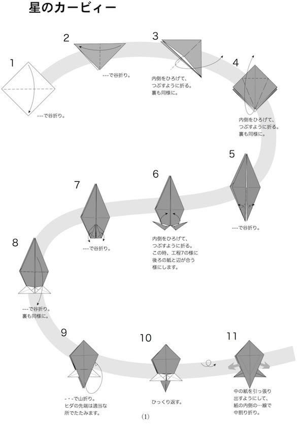 キャラ折りのススメ Chara Ori 折り方 Diagrams