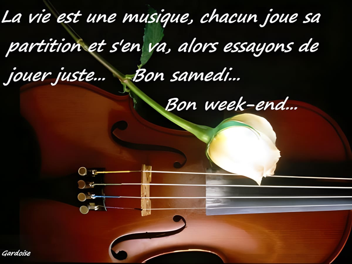 Bonjour Bon Samedi Dimanche Week End Citations