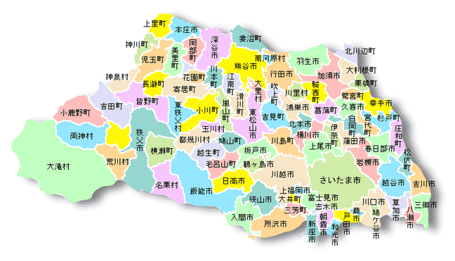 都道府県地図 埼玉県