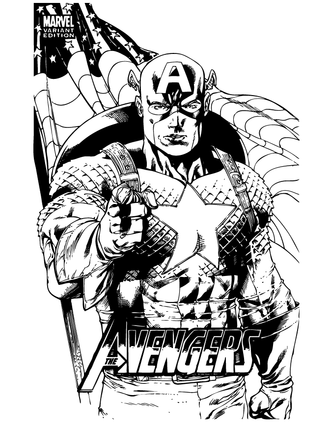 Download Captain America Coloring Page - Coloring Home
