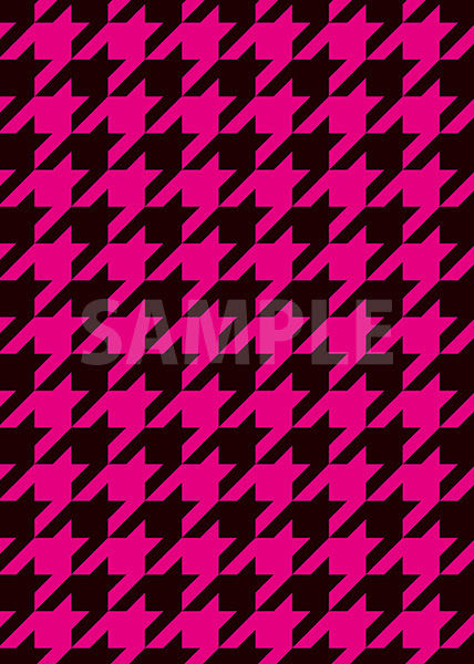 黒とピンクのハウンドトゥース柄a4サイズ背景素材 無料 商用可能 サイズ 背景テンプレートダウンロードサイト