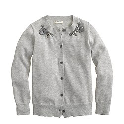Girls' Caroline cardigan in jeweled metallic
