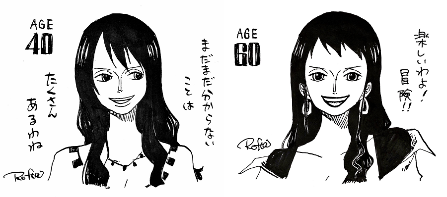 How One Piece Characters Would Look At 40 And 60 Years Old One Piece