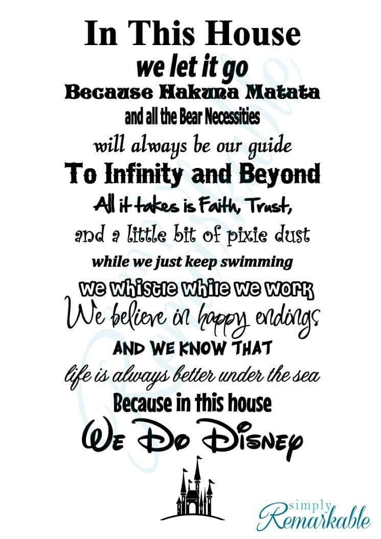 Download In This House We Do Disney - vinyl wall decal sticker ...