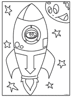 Kleurplaat Raket