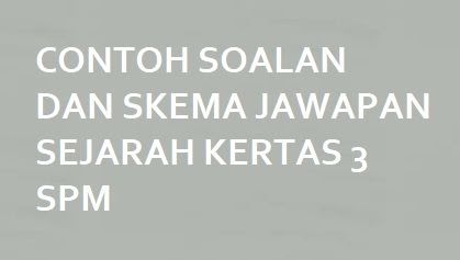 spm sejarah kertas 1