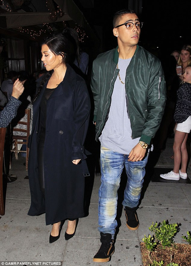 Friendly to fans: Kourtney was spotted chatting it up with a stranger on the streets
