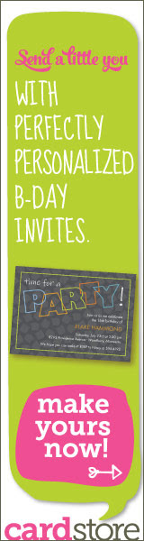 Send a Little You with Perfectly Personalized B-day Invites at Cardstore! Make Yours Now!