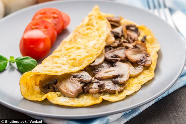 Wild mushrooms are a good sources of vitamin D2 – commercial ones can be boosted by popping them on a sunny windowsill (stock image)