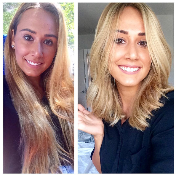 And this blonde bombshell, who got a fresh new 'do.