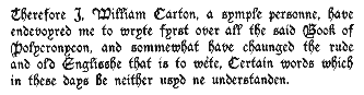 Detail of Caxton's type