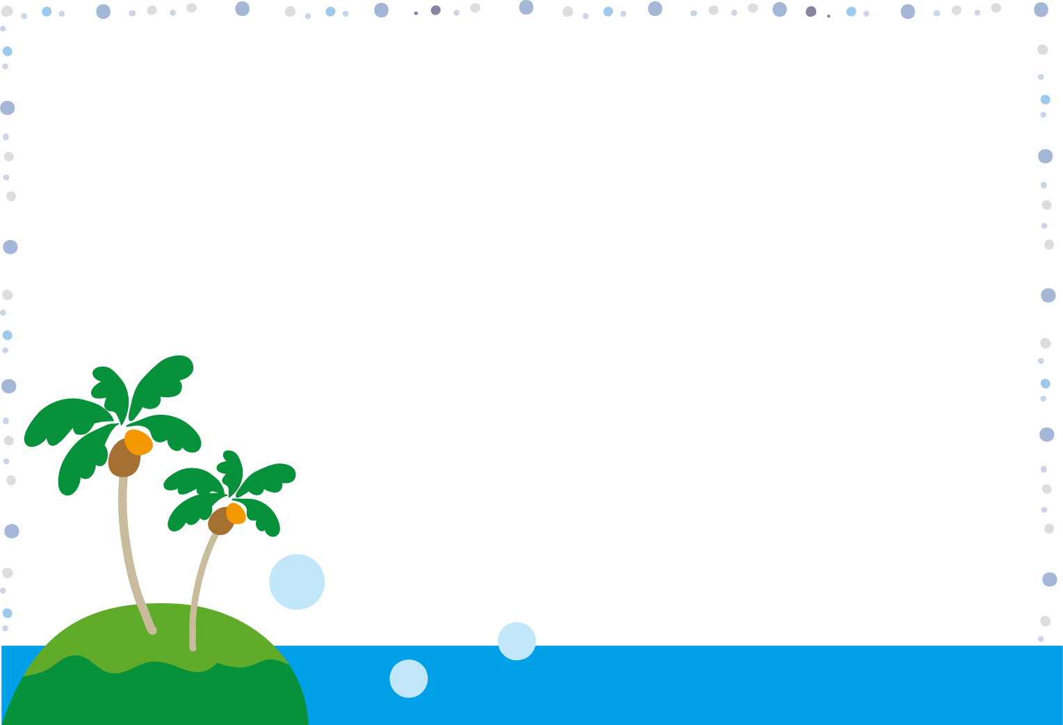 飾り枠 ライン 無料イラスト素材 夏