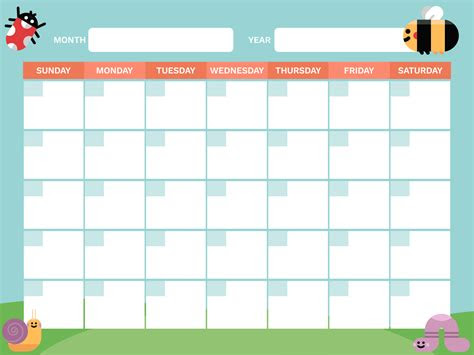 Download & print the pdf. 5 best images of printable full page blank calendar template
