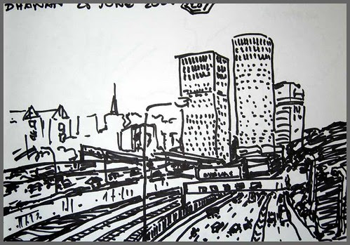"Tel Aviv drawing" series by Dhanan Sekhar