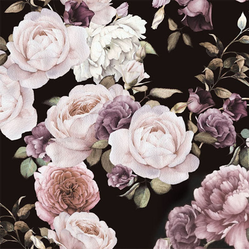 Download Custom 3d Floral Wallpaper Mural Rose Peony Flower Decor Bvm Home