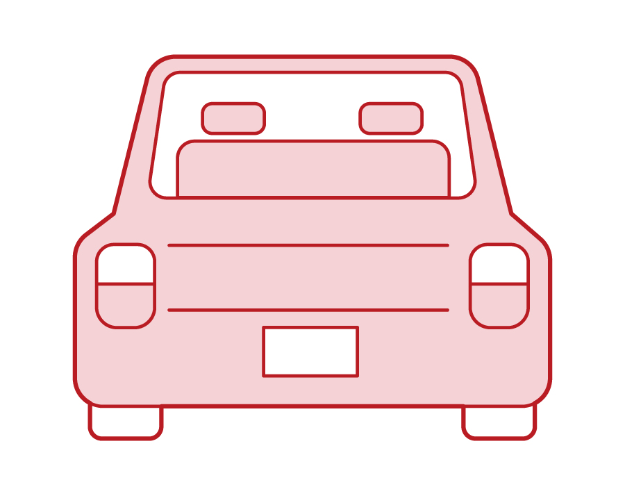 後ろから見た車のイラスト フリーイラスト素材 Kukukeke ククケケ