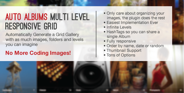 Auto Albums - Multi Level Responsive Grid (Images and Media)