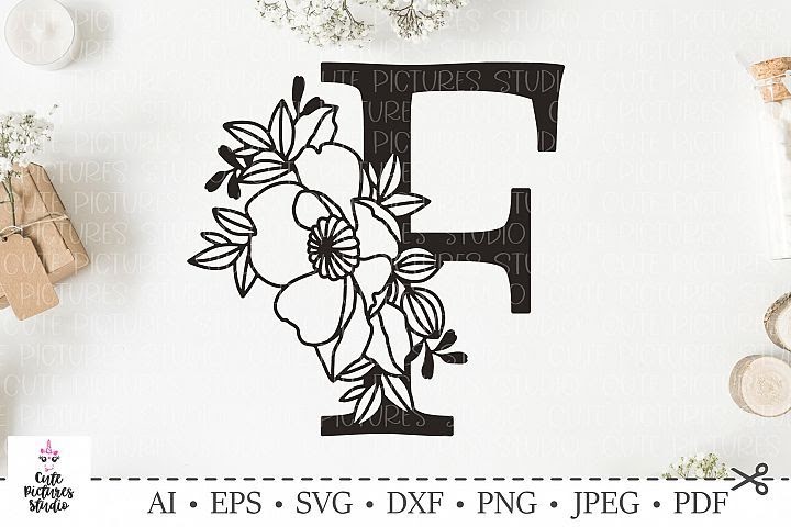 Download Free 153 Floral Monogram Letter Svg SVG PNG EPS DXF File for Cricut, Silhouette and Other Machine
