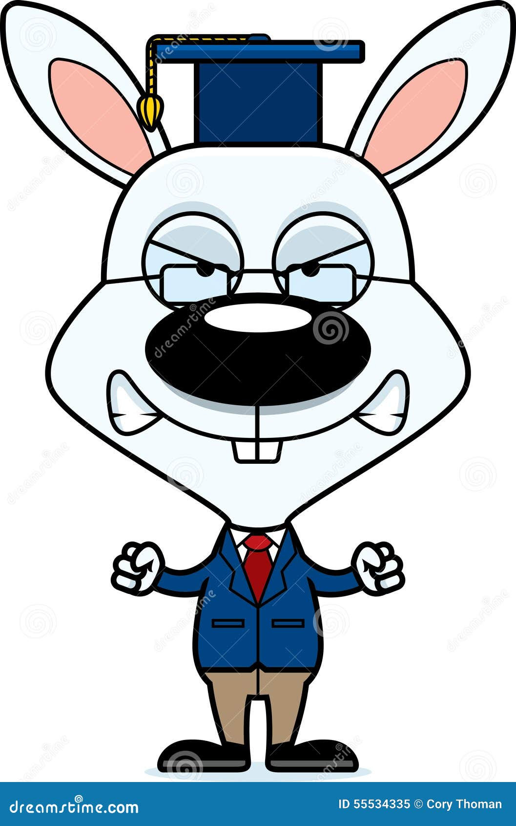 Download Cartoon Angry Teacher Bunny Stock Vector - Image: 55534335