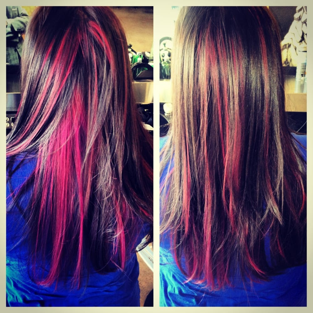 Pink peekaboo highlights by Erin brooks Yelp Pink peekaboo highlights by Erin brooks Yelp