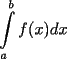 TEX: ${\displaystyle\int\limits_a^b f(x) dx}$