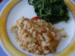 risotto de maruca camar&atilde;o e alecrim