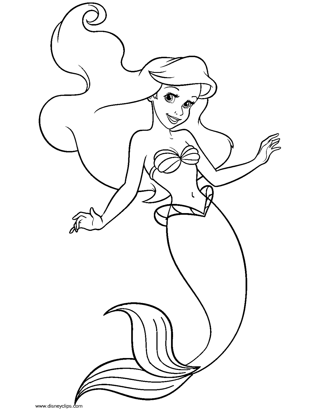 The Little Mermaid Printable Coloring Pages 3  Disney Coloring Book