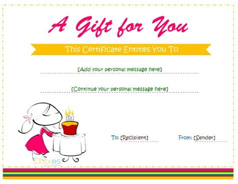  13 free sample birthday gift certificate templates printable samples
