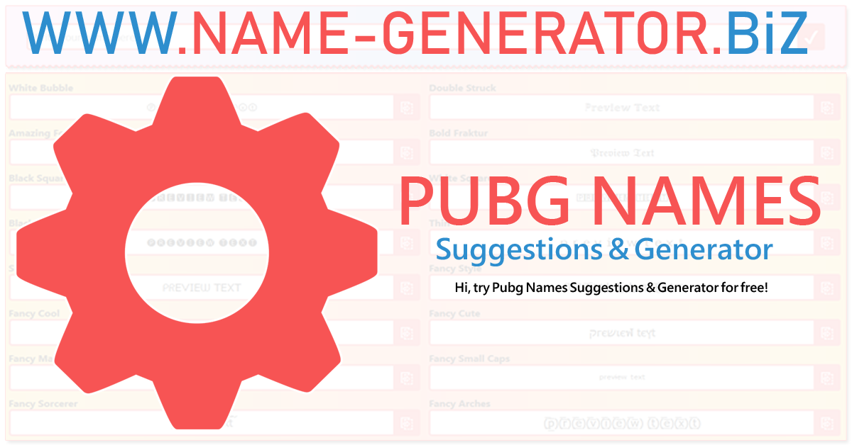 Pubg Name Generator Decoration And Suggestions