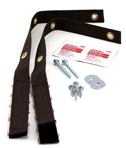 Quakehold! 4162 15-Inch Furniture Strap Kit, Antique Brown